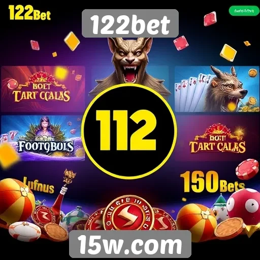 Variedade de jogos disponíveis na plataforma 122bet